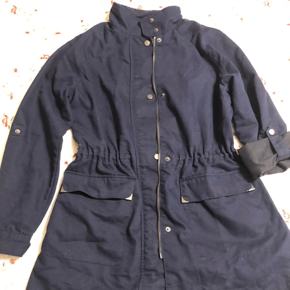 Navy Blue Military Style Jacket